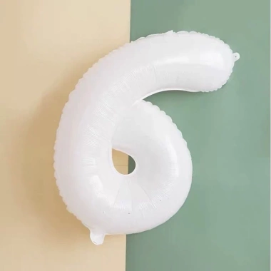Bóng Số Màu Trắng cỡ Lớn - Trang trí sinh nhật, thôi nôi Hàn Quốc, giá 4.000 VND 16