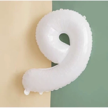 Bóng Số Màu Trắng cỡ Lớn - Trang trí sinh nhật, thôi nôi Hàn Quốc, giá 4.000 VND 19