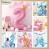 Bóng số tuổi vương miện pastel xanh và hồng trang trí sinh nhật xinh xắn giá ưu đãi 23.700 VND