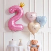 Bóng số tuổi vương miện pastel xanh và hồng trang trí sinh nhật xinh xắn giá ưu đãi 23.700 VND 3