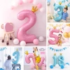 Bóng số tuổi vương miện pastel xanh và hồng trang trí sinh nhật xinh xắn giá ưu đãi 23.700 VND 4
