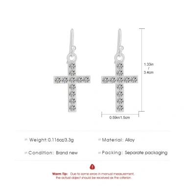Bông Tai Ánh Kim Phối Thánh Giá Đính Đá Lấp Lánh Phong Cách Nổi Bật, Giá 34.200₫ 5 Bông Tai Ánh Kim Phối Thánh Giá Đính Đá Lấp Lánh Phong Cách Nổi Bật, Giá 34.200₫ 5