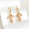 Bông Tai Ánh Kim Phối Thánh Giá Đính Đá Lấp Lánh Phong Cách Nổi Bật, Giá 34.200₫ 6