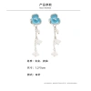 Bông tai bạc 925 cánh hoa xanh men, thiết kế dầu nhỏ giọt - giảm giá 16% chỉ 112.987đ 6
