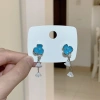 Bông tai bạc 925 cánh hoa xanh men, thiết kế dầu nhỏ giọt - giảm giá 16% chỉ 112.987đ 7