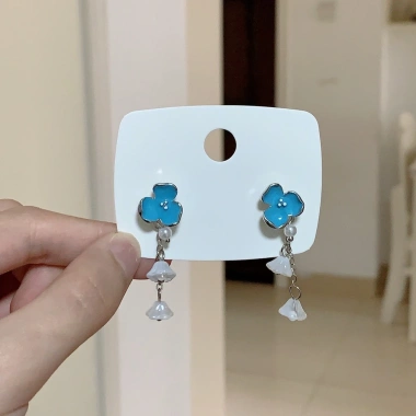Bông tai bạc 925 cánh hoa xanh men, thiết kế dầu nhỏ giọt - giảm giá 16% chỉ 112.987đ 7 Bông tai bạc 925 cánh hoa xanh men, thiết kế dầu nhỏ giọt - giảm giá 16% chỉ 112.987đ 7