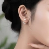 Bông Tai Bạc 925 mạ vàng đính ngọc trai size 12ly - Ngọc Trai Trường Thịnh 6