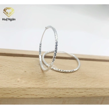 Bông tai bạc 925 Ý Huệ Ngân khuyên xinh RYE3.014.101 giảm giá 22% chỉ 324.000 VND