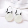 Bông tai bạc Hetian Jade 2.025 phong cách dân tộc retro Trung Quốc, hạt tròn thanh lịch, đá ngọc băng - Giá chỉ 399.773₫ 8