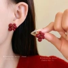 Bông tai bạc hoa anh đào inset chữ - Lễ hội và hàng ngày, giá ưu đãi 31.960₫ 2