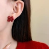 Bông tai bạc hoa anh đào inset chữ - Lễ hội và hàng ngày, giá ưu đãi 31.960₫ 9