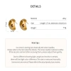 Bông tai bạc kim loại hình bầu dục giọt nước - Cá tính cho nữ, giá 33.840₫ 9
