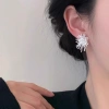 Bông tai bạc lấp lánh thiết kế pháo hoa tối giản cho nữ - Giá ưu đãi 32.900 VND 2