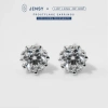Bông Tai Bạc Moissanite Xi Bạch Kim Frostflake BTJ3 - Kiểm Định GRA, Giá Ưu Đãi 521.000₫