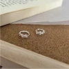 Bông tai bạc nữ CHY SILVER dạng bấm 3 bông hoa tiểu thư nhẹ nhàng, bạc thật 3