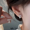 Bông tai bạc nữ KYDOPAL nơ thắt cánh, đá giọt nước, thiết kế sang trọng - Giá 725.000 VND 2