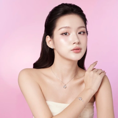 Bông tai bạc nữ mạ vàng hồng 18K & bạch kim LAVESTA LAV096 Holland Loveshine - Giá chỉ 610.000