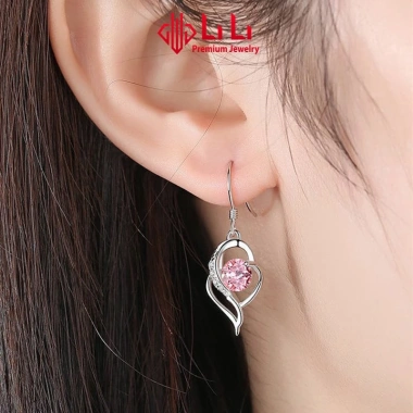 Bông tai bạc nữ S925 Antonella hình trái tim đính đá CZ cao cấp - Giá ưu đãi 1.781.000₫ 5
