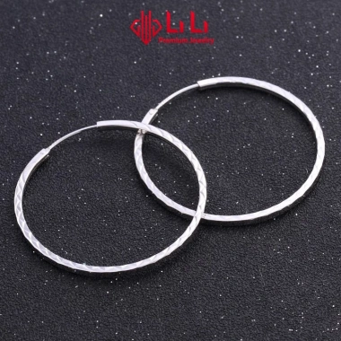 Bông tai bạc nữ S925 cao cấp hình tròn cỡ lớn Paisley - Giá ưu đãi 1.716.000₫