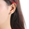 Bông tai bạc nữ S925 LiLi hình cỏ 4 lá may mắn đính đá CZ cao cấp Shelby 2