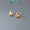 Bông tai bạc nữ TLEE hai tầng chốt bấm viền đá cá tính - Giá ưu đãi 384.000₫ 3