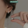 Bông tai bạc nữ TLEE hai tầng chốt bấm viền đá cá tính - Giá ưu đãi 384.000₫ 6
