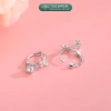 Bông tai bạc nữ TLEE mẫu bông tròn tua hồ điệp đá - Giá chỉ 220.000đ (Giá gốc 264.000đ) 3