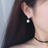 Bông Tai Bạc S925 Hình Bông Tuyết Đính Hạt Ngọc Trai 10ly - Ngọc Trai Trường Thịnh 504k 7