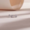 Bông tai bạc xi bạch kim - Moissanite 5 ly, Kiểm định GRA, hiện đại, Giá 680k 4