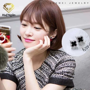 Bông tai bạc Ý 925 Huệ Ngân – Cỏ bốn lá may mắn, ưu đãi 311.000đ