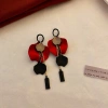 Bông tai cánh hoa hồng đỏ retro phong cách Trung Hoa - giảm giá lễ hội xuân 41.360₫ 3