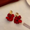 Bông tai cánh hoa hồng đỏ retro phong cách Trung Hoa - giảm giá lễ hội xuân 41.360₫ 5