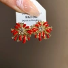 Bông tai đinh tán pháo hoa đỏ WEETW – Đá pha lê sang trọng, phong cách tiệc cưới, giá 96.800₫ 5