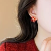 Bông tai đinh tán pháo hoa đỏ WEETW – Đá pha lê sang trọng, phong cách tiệc cưới, giá 96.800₫ 7