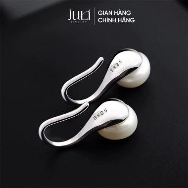 Bông tai giày cao gót JULI bạc 925 đính ngọc trai - Kiểu Pháp, giảm còn 270k