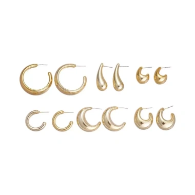 Bông tai giọt nước chữ C nữ kim cương bạc 925 đơn giản tinh tế, giá ưu đãi 16.920 VND 5