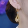 Bông tai giọt nước pha lê dài AACAR - Thời trang sang trọng, quà tặng tiệc cưới, chỉ 40.400₫ 4