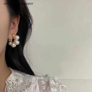Bông Tai Hình Hoa Đính Ngọc Trai Nhân Tạo Thời Trang Nữ - Giá Ưu Đãi 31.570đ 5