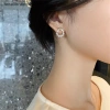 Bông Tai Hình Hoa Đính Ngọc Trai Nhân Tạo Thời Trang Nữ - Giá Ưu Đãi 31.570đ 6
