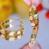 Bông tai hình tròn đá xanh sang trọng giao hàng tận nơi giảm còn 24.200₫ 7