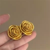 Bông tai hoa hồng vàng vintage cao cấp – Tinh tế, đẹp cho ngày thường & quà tặng 2