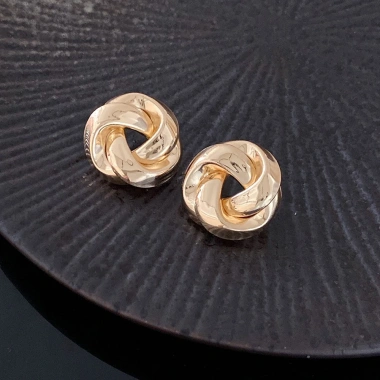 Bông tai hoa kim loại Pháp retro thanh lịch, trang sức cao cấp cho nữ, chỉ 18.800₫ 6