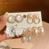Bông tai hoa ngọc trai kim cương giả, phụ kiện thời trang nữ, giá ưu đãi 90.860 VND 10