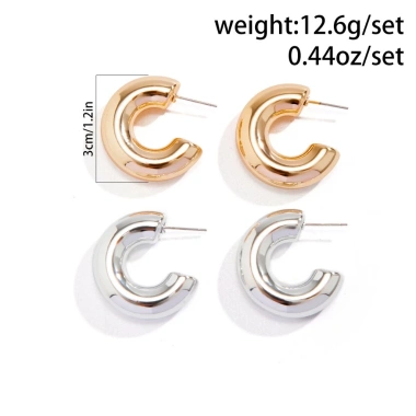 Bông tai kẹp vòng hai lớp cá tính BT4 thiết kế độc đáo, giá chỉ 25.200₫