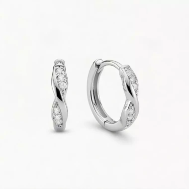 Bông tai Leana xoắn lấp lánh zirconia, phụ kiện thời trang nữ, giá ưu đãi 427.900₫