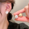 Bông tai ngọc trai hai mặt bạc đinh tán - Trang sức tối giản thanh lịch cho nữ, giá 76.140₫