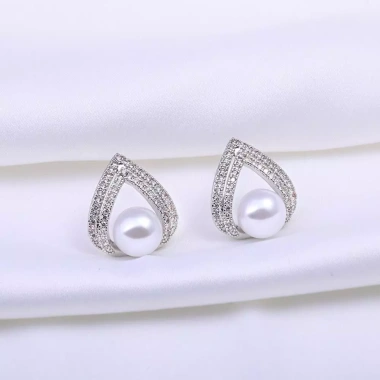 Bông tai ngọc trai lấp lánh, đá quý sang trọng - Quà cưới, sinh nhật nữ, chỉ 32.941₫