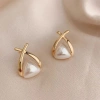 Bông tai ngọc trai tam giác chéo thời trang - Quà tặng sang trọng, 24.200₫ 6