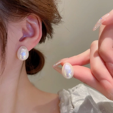 Bông Tai Ngọc Trai Vintage Thanh Lịch Tối Giản - Trang Sức Nữ Hàng Ngày Giá 37.6k