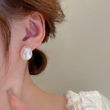 Bông Tai Ngọc Trai Vintage Thanh Lịch Tối Giản - Trang Sức Nữ Hàng Ngày Giá 37.6k